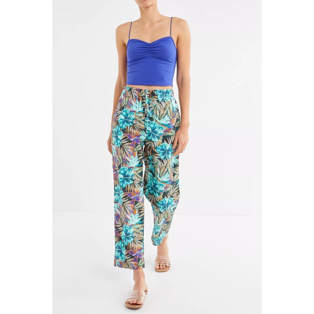 Urban Outfitters Women’s Jace Tropical Poplin Trousers - Size M